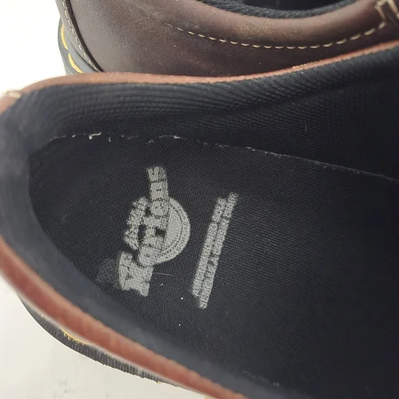 Vintage Y2K Dr. Martens Chunky Platform Brown Leather Church Monkey Shoes Mens 5 - Picture 4 of 14